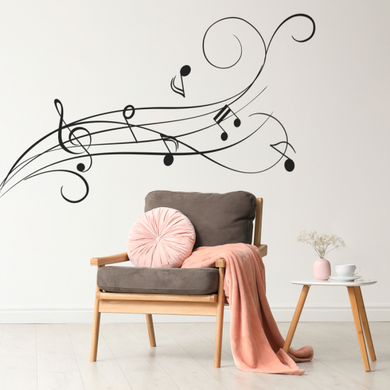 Wandtattoo - Musiknoten