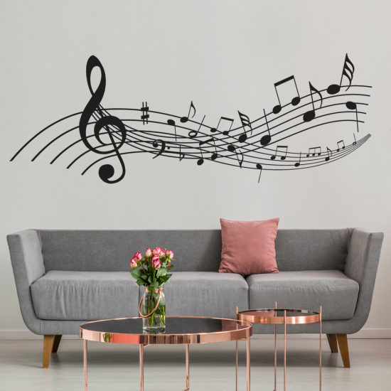 Wandtattoo - Musiknoten