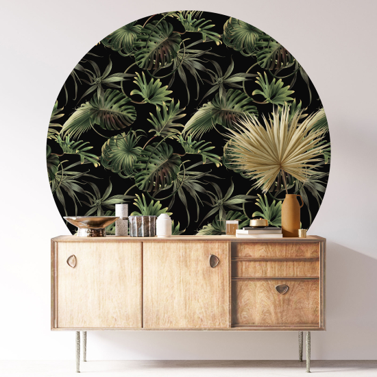 Wandtattoo rund - Botanisches Motiv