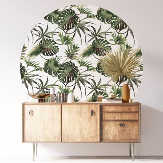 Wandtattoo rund - Botanisches Motiv