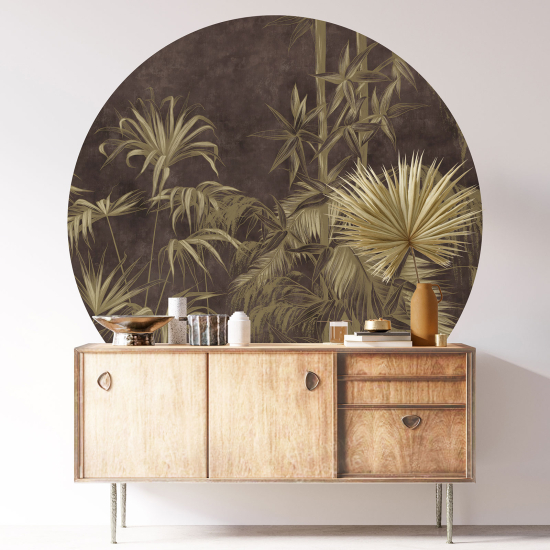Wandtattoo rund - Botanisches Motiv