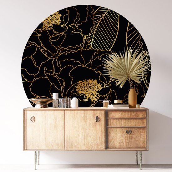 Wandtattoo rund - Botanisches Motiv