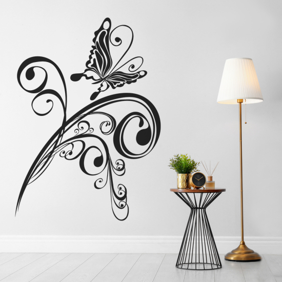 Wandtattoo - Schmetterlingsblumen