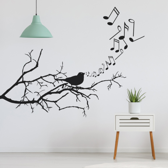 Wandtattoo - Vogelzweig