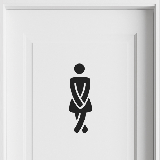 Wandtattoo - WC Damen