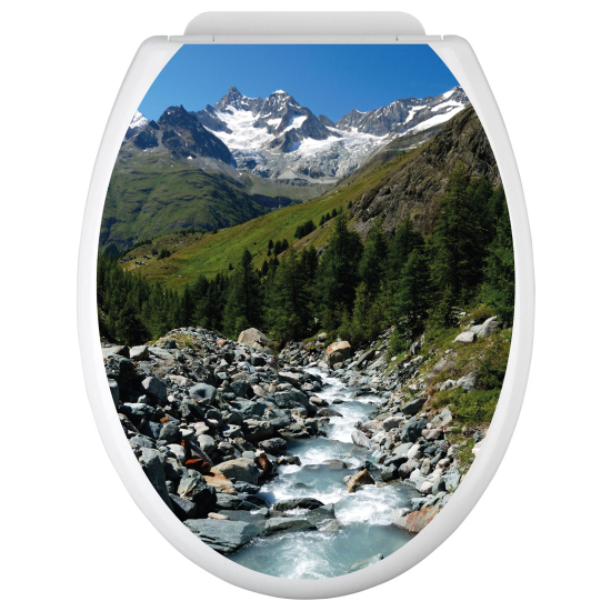 WC Aufkleber - Berge