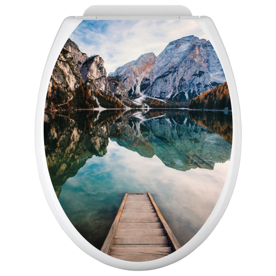 WC Aufkleber - Bergsee