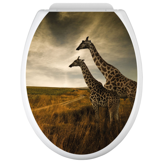 WC Aufkleber - Giraffen